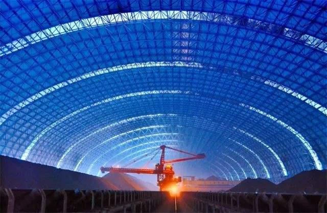 海城亿优钢构工程师为您解析原料场封闭技术的特点和类型